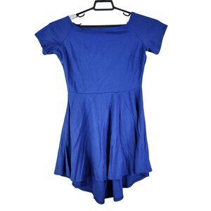 Women's Blue Sarin Mathews Dress High Low Short Sleeve Size XL